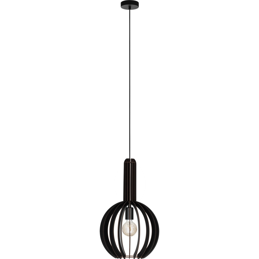 Eglo - Lámpara colgante con cable 1xE27/40W/230V diámetro 31 cm negro