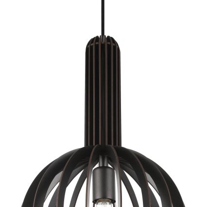 Eglo - Lámpara colgante con cable 1xE27/40W/230V diámetro 31 cm negro