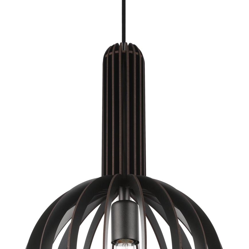 Eglo - Lámpara colgante con cable 1xE27/40W/230V diámetro 31 cm negro