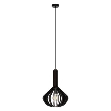 Eglo - Lámpara colgante con cable 1xE27/40W/230V diámetro 38 cm negro