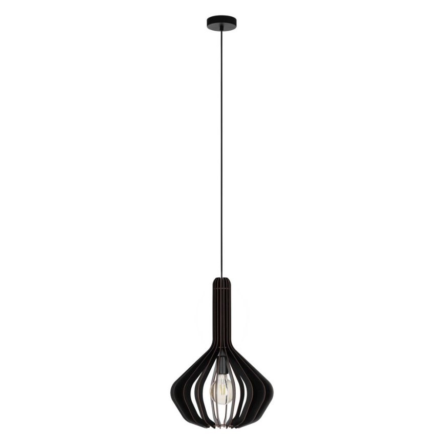 Eglo - Lámpara colgante con cable 1xE27/40W/230V diámetro 38 cm negro