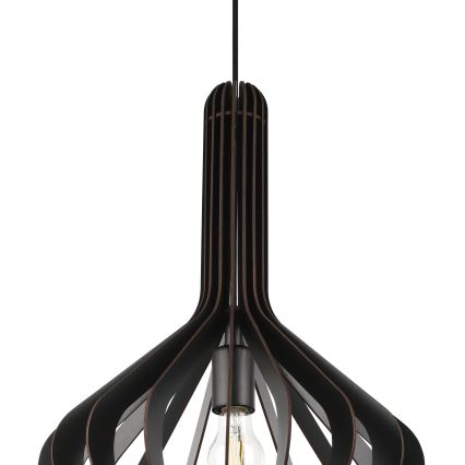 Eglo - Lámpara colgante con cable 1xE27/40W/230V diámetro 38 cm negro
