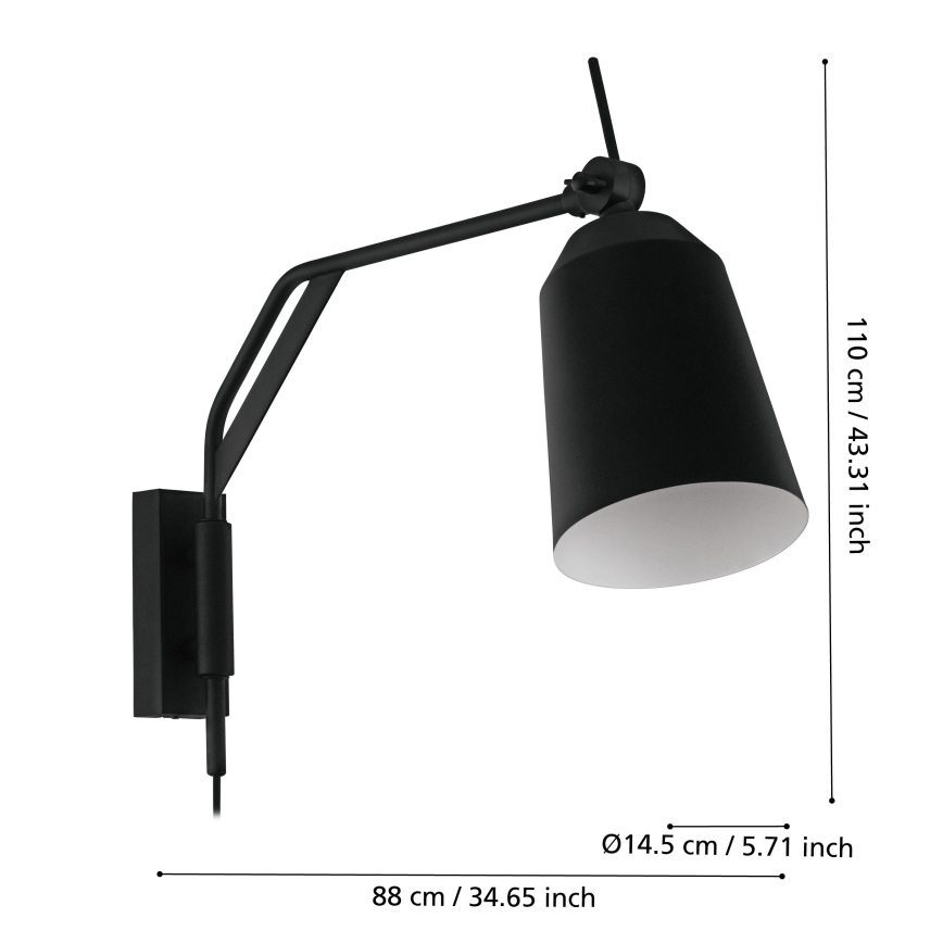 Eglo - Lámpara de pared 1xE27/40W/230V