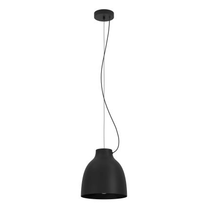 Eglo - Lámpara colgante con cable 1xE27/40W/230V negra