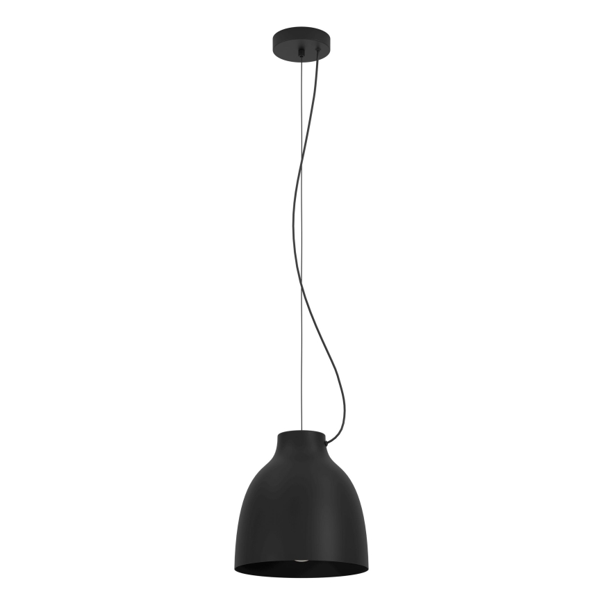 Eglo - Lámpara colgante con cable 1xE27/40W/230V negra