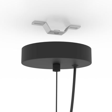 Eglo - Lámpara colgante con cable 1xE27/40W/230V negra