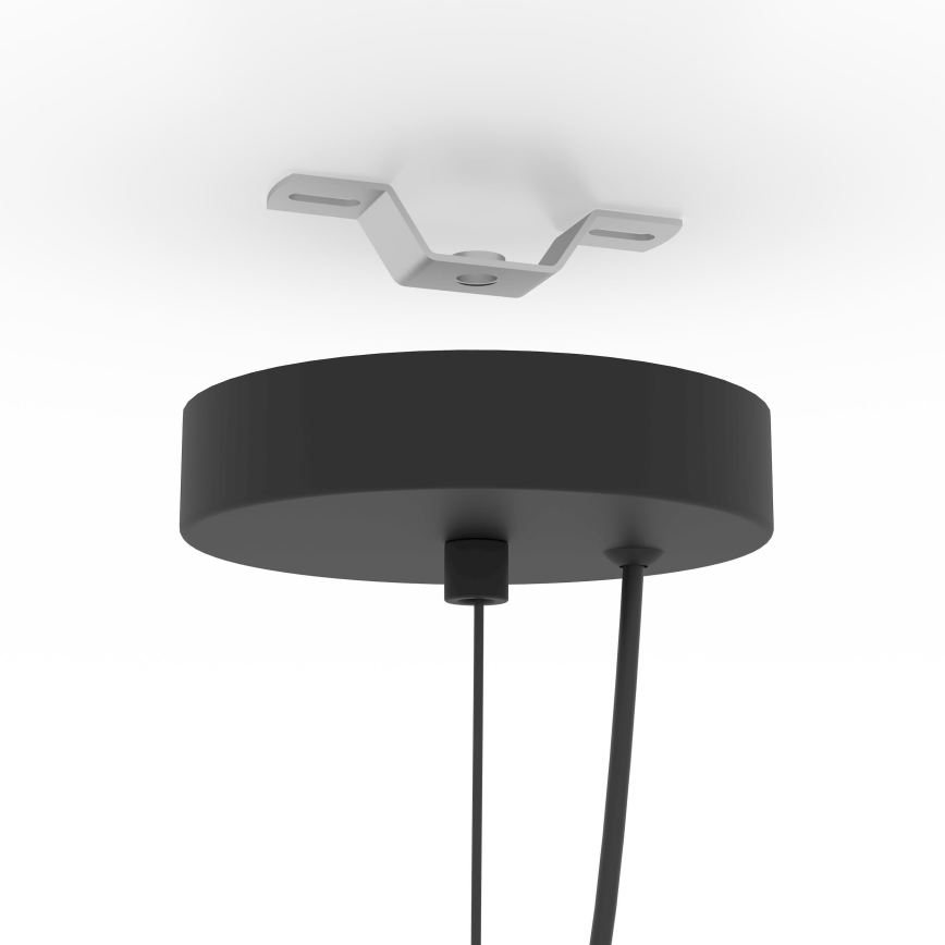 Eglo - Lámpara colgante con cable 1xE27/40W/230V negra