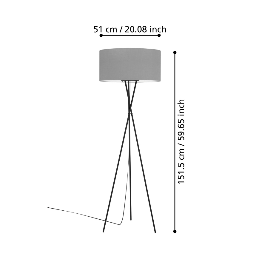Eglo - Lámpara de pie 1xE27/60W/230V