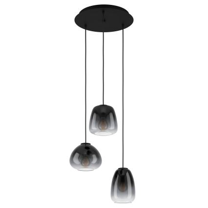 Eglo - Lámpara colgante con cable 3xE27/40W/230V diámetro 43 cm