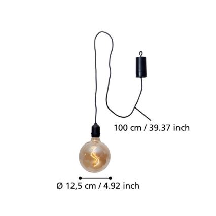 Eglo - Lámpara colgante LED de exterior LED/0,06W/6V 4xAA IP44 beige