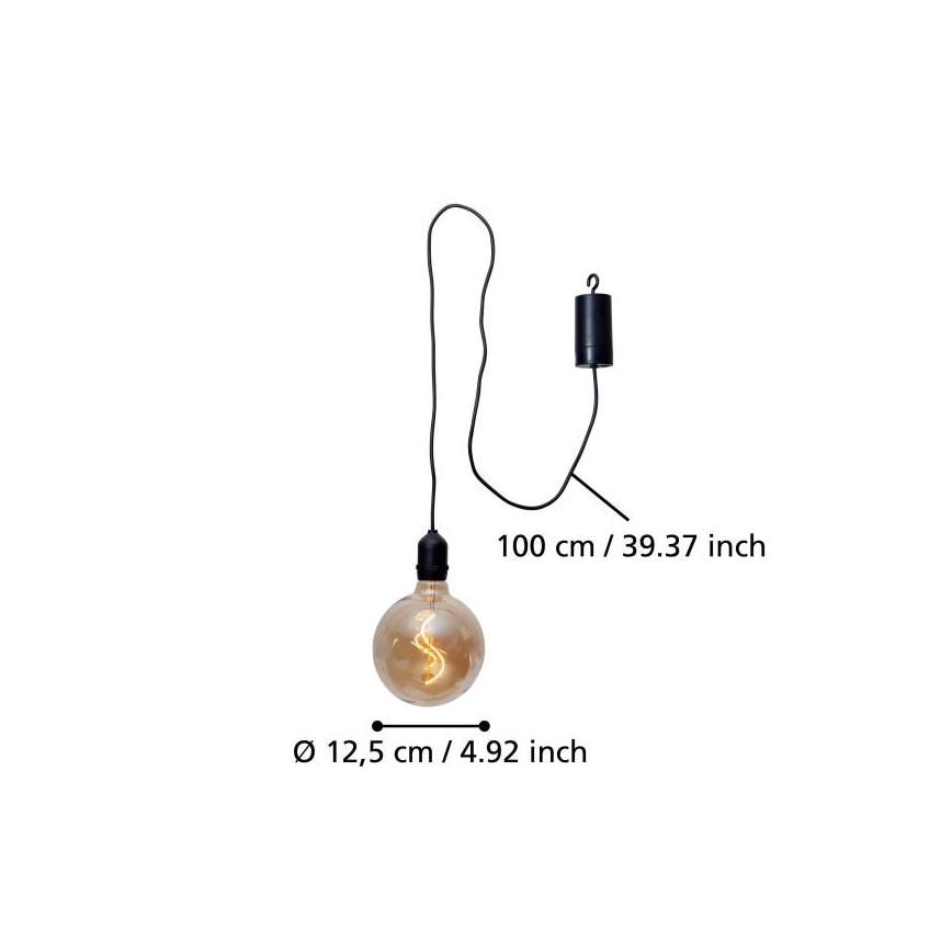Eglo - Lámpara colgante LED de exterior LED/0,06W/6V 4xAA IP44 beige