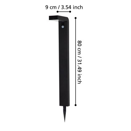 Eglo - Lámpara solar LED para exteriores con sensor 18xLED/0,2W/3,7V 2200 mAh IP44