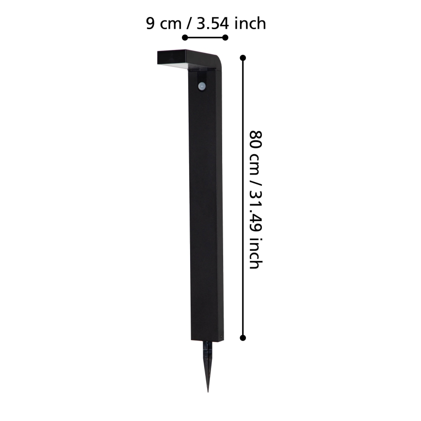 Eglo - Lámpara solar LED para exteriores con sensor 18xLED/0,2W/3,7V 2200 mAh IP44