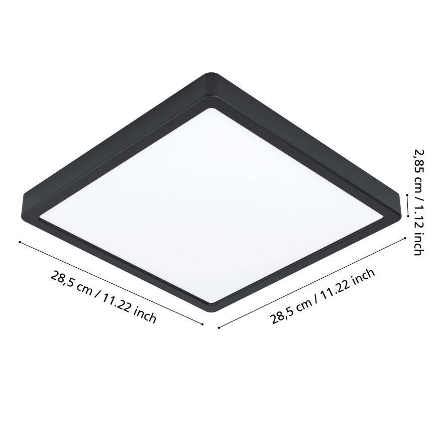 Eglo - Lámpara de techo LED para baño LED/20,5W/230V IP44 negra