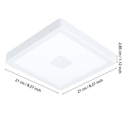 Eglo - Lámpara de techo LED para exterior LED/17W/230V IP44 blanca