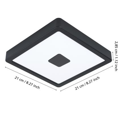 Eglo - Plafón LED de exterior LED/17W/230V IP44 negro