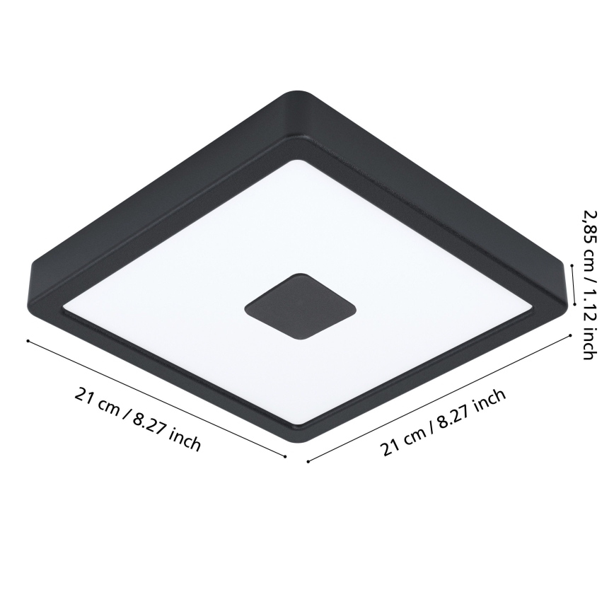 Eglo - Plafón LED de exterior LED/17W/230V IP44 negro