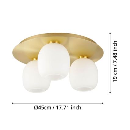Eglo - Lámpara de techo 3xE27/40W/230V