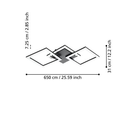 Eglo - Plafón LED regulable LED/32,4W/230V