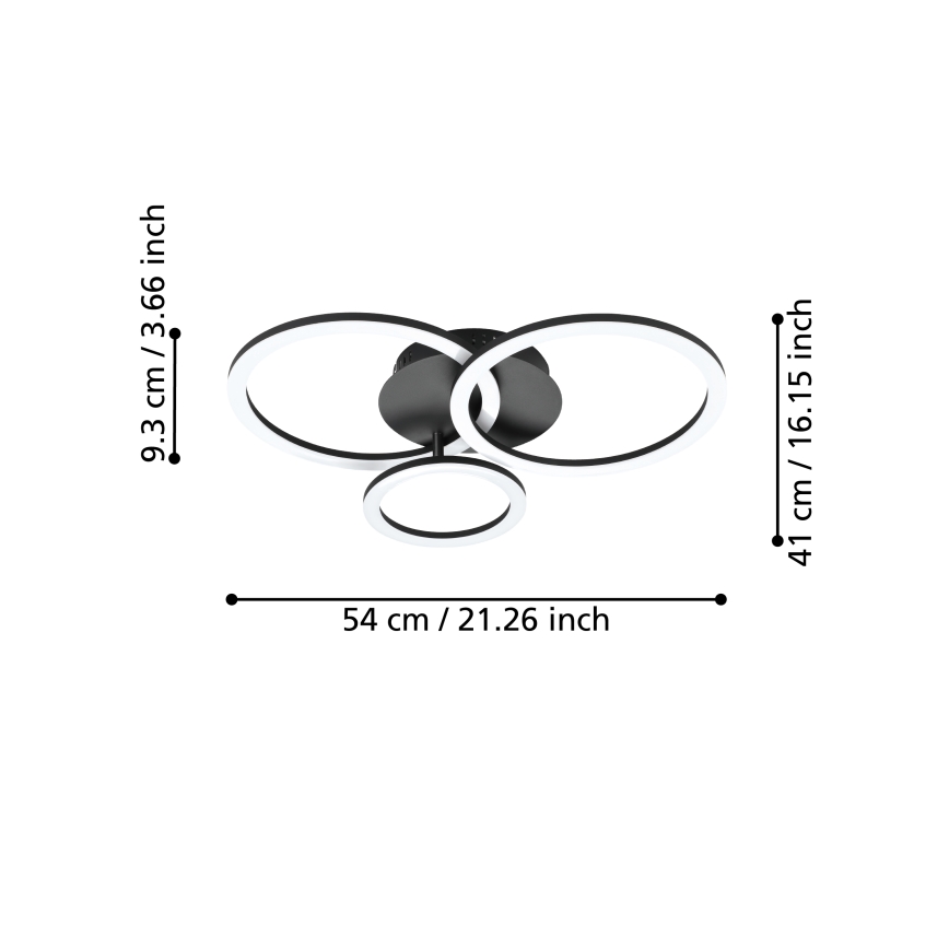Eglo - Lámpara de techo LED regulable LED/33W/230V