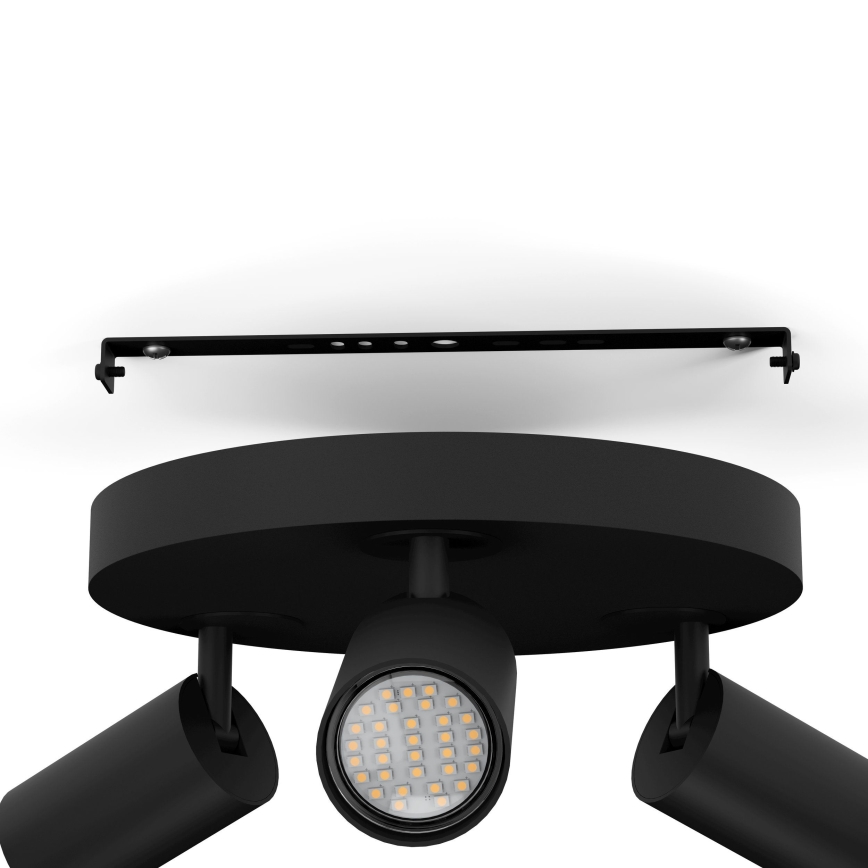 Eglo - Foco LED RGBW regulable 3xGU10/4,9W/230V negro