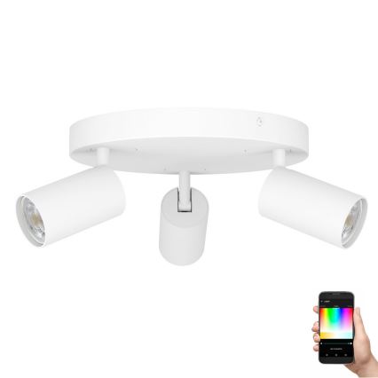 Eglo - Foco LED RGBW regulable 3xGU10/4,9W/230V blanco