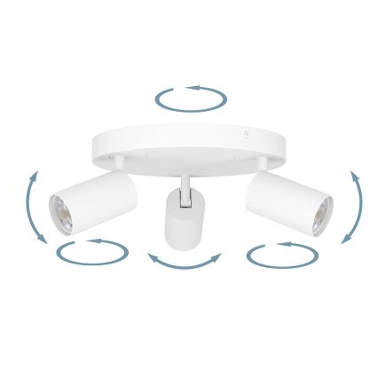 Eglo - Foco LED RGBW regulable 3xGU10/4,9W/230V blanco