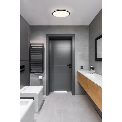 Eglo - Lámpara de techo LED para baño LED/15,6W/230V IP44 negra