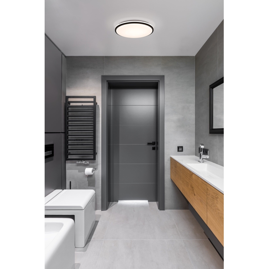 Eglo - Lámpara de techo LED para baño LED/15,6W/230V IP44 negra