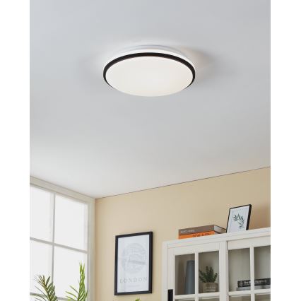 Eglo - Lámpara de techo LED para baño LED/15,6W/230V IP44 negra