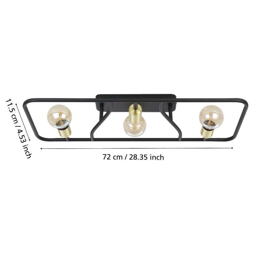 Eglo - Lámpara de techo 3xE27/40W/230V