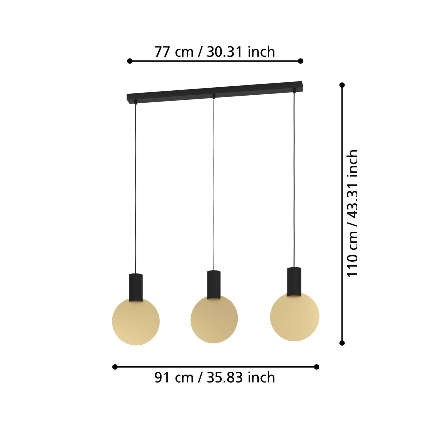 Eglo - Lámpara LED colgante 3xGU10/4,5W/230V 3000K
