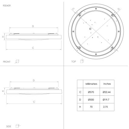 Eglo - LED RGBW Plafón regulable LED/34,5W/230V 2700-6500K