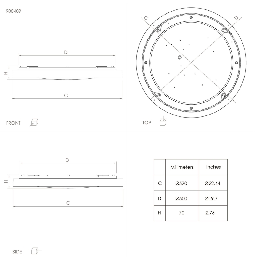 Eglo - LED RGBW Plafón regulable LED/34,5W/230V 2700-6500K