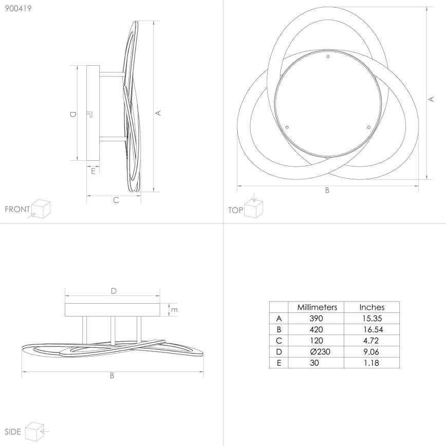 Eglo - Lámpara de techo LED LED/35W/230V