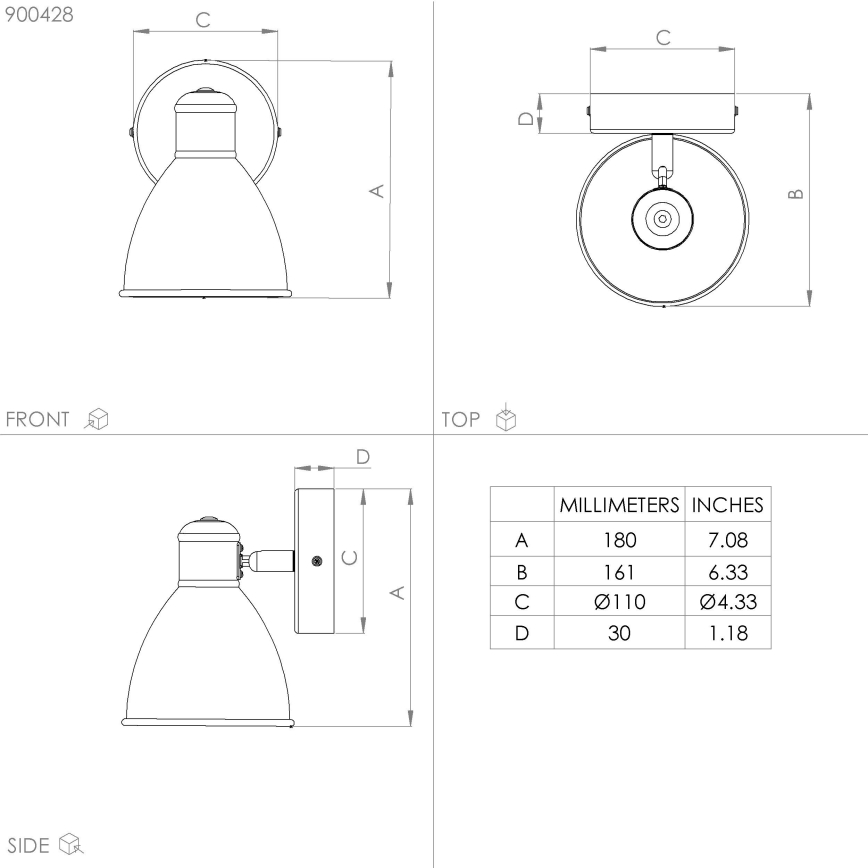 Eglo - Aplique LED para exterior 1xGU10/3W/230V IP44