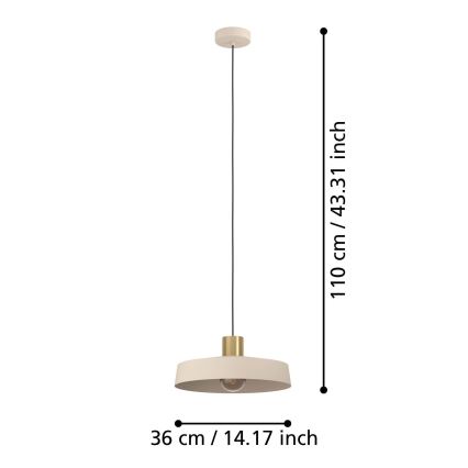 Eglo - Lámpara colgante 1xE27/40W/230V