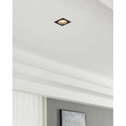 Eglo - Lámpara empotrada 1xGU10/35W/230V antracita