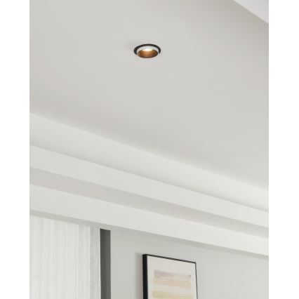 Eglo - Lámpara empotrada 1xGU10/35W/230V negro