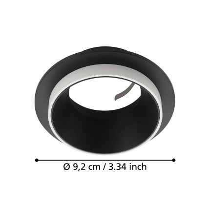 Eglo - Lámpara empotrada 1xGU10/35W/230V negro
