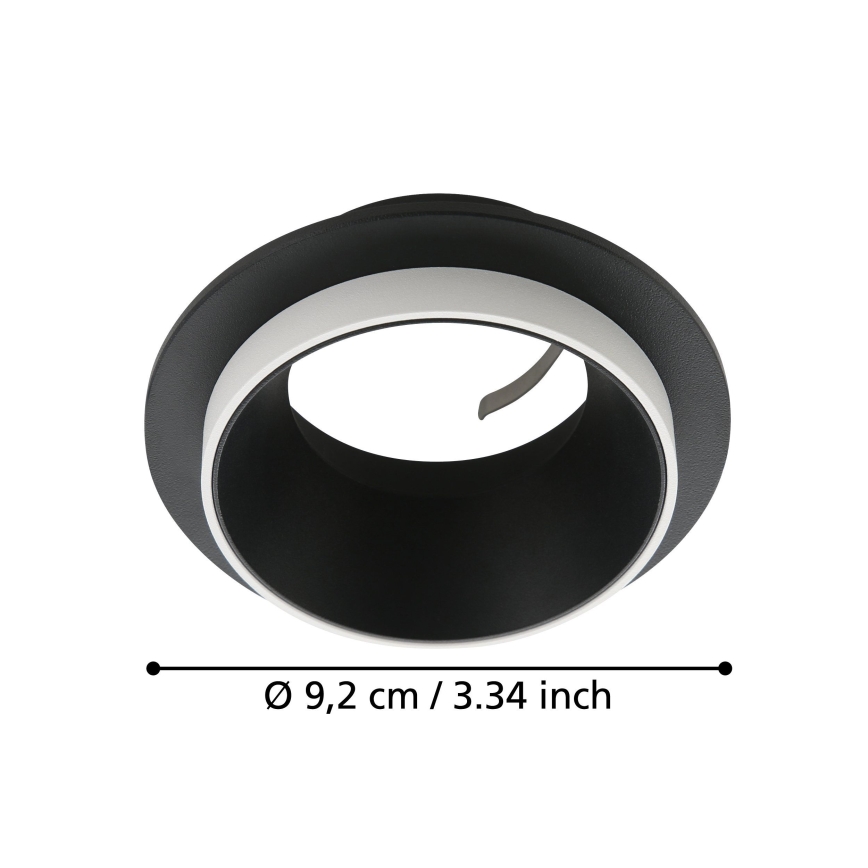 Eglo - Lámpara empotrada 1xGU10/35W/230V negro
