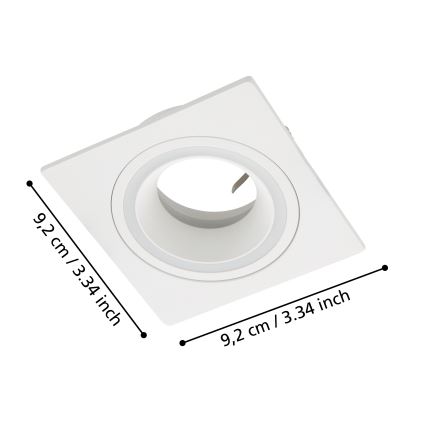 Eglo - Lámpara de techo empotrada 1xGU10/35W/230V blanca