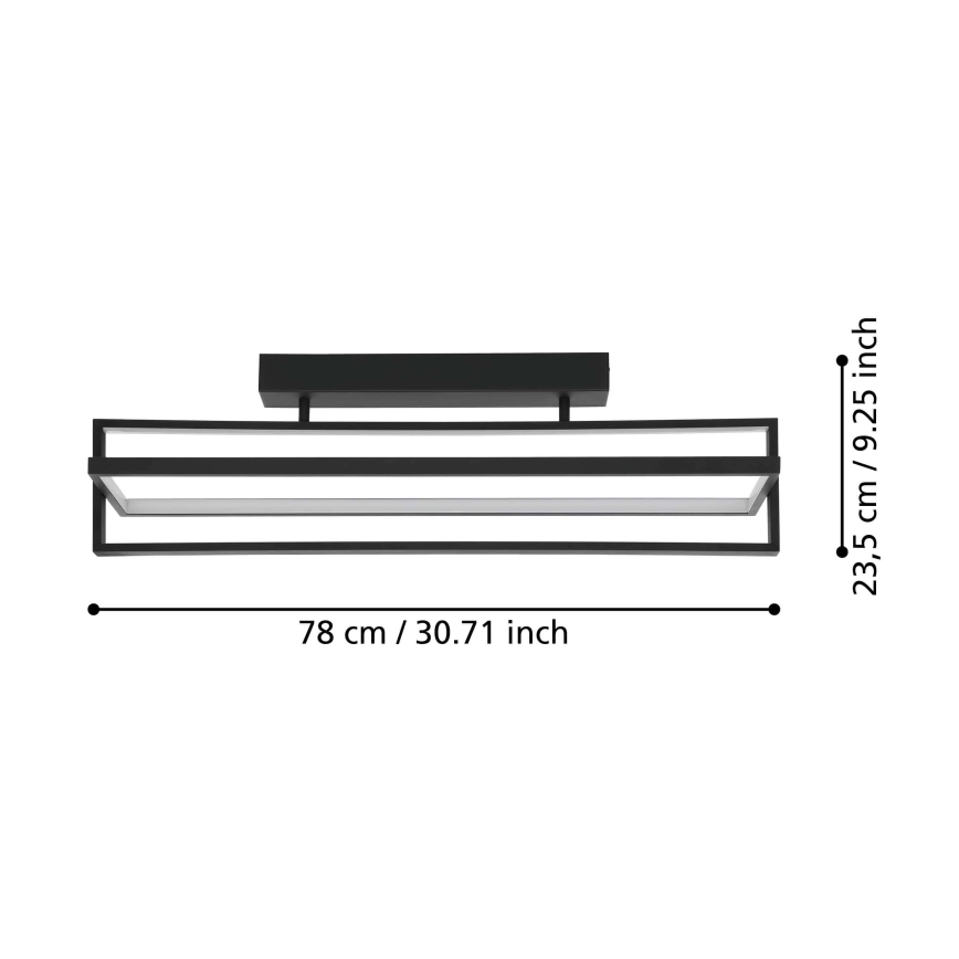 Eglo - Plafón LED regulable LED/34W/230V + mando a distancia