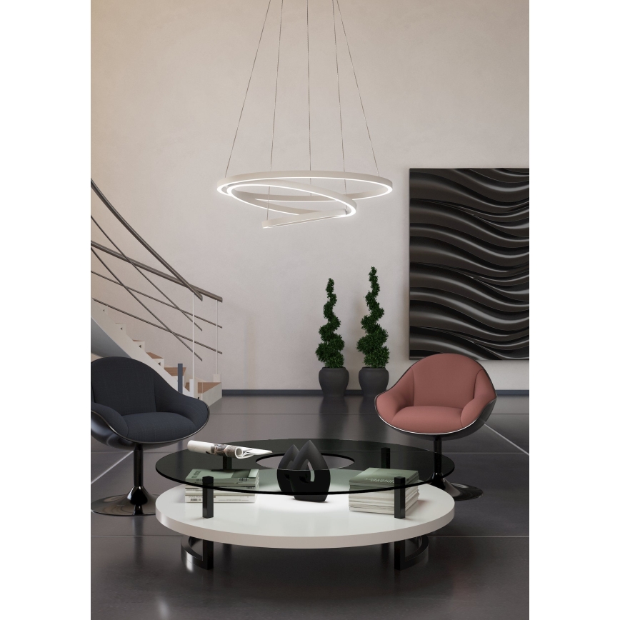 Eglo - Lámpara colgante LED regulable con cable LED/43,2W/230V blanca