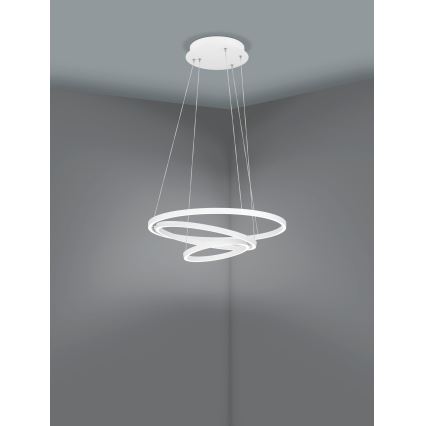 Eglo - Lámpara colgante LED regulable con cable LED/43,2W/230V blanca