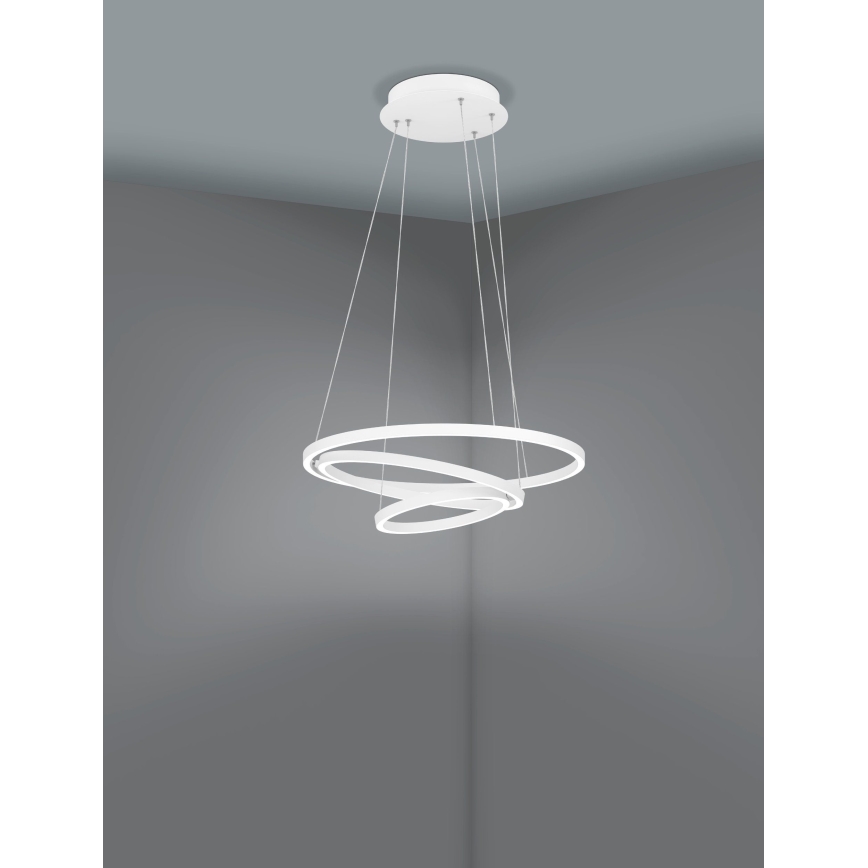 Eglo - Lámpara colgante LED regulable con cable LED/43,2W/230V blanca