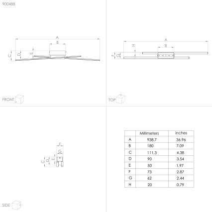 Eglo - Lámpara de techo LED regulable 2xLED/13W/230V