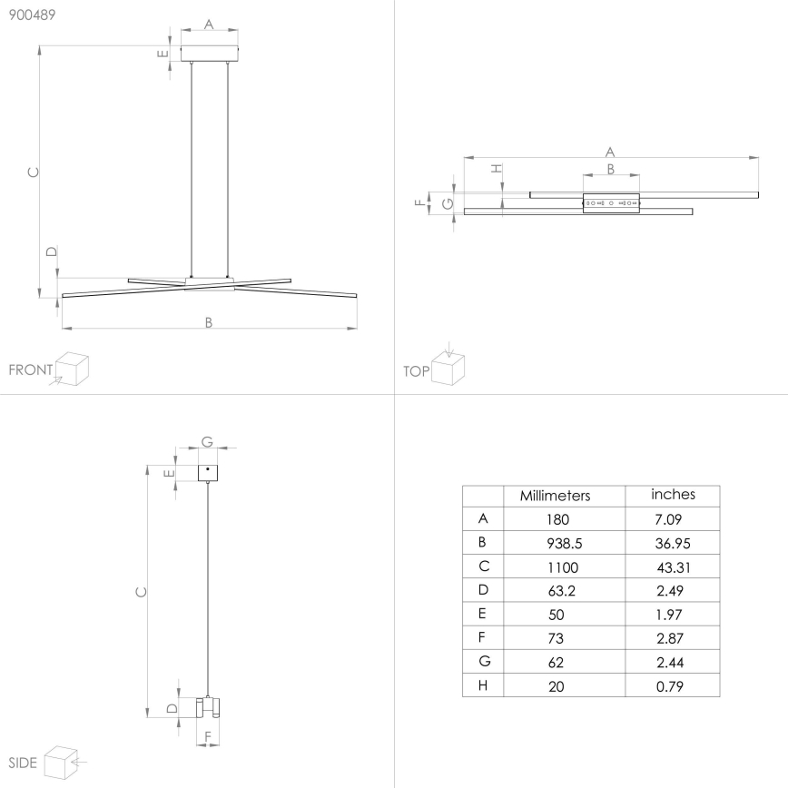 Eglo - Lámpara colgante LED regulable con cable 2xLED/13W/230V