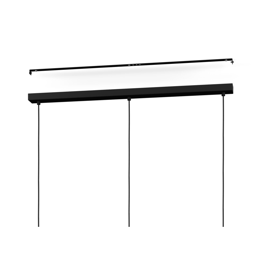 Eglo - Lámpara colgante con cable 3xE27/40W/230V negra