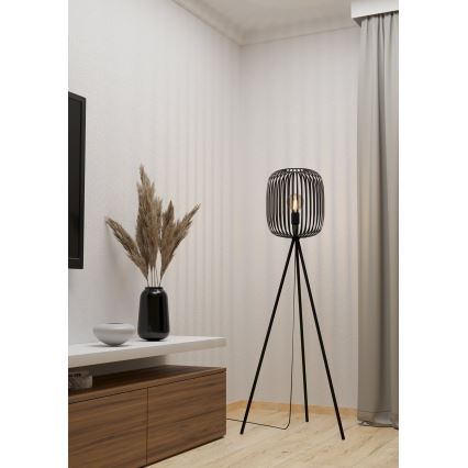 Eglo - Lámpara de pie 1xE27/40W/230V negra